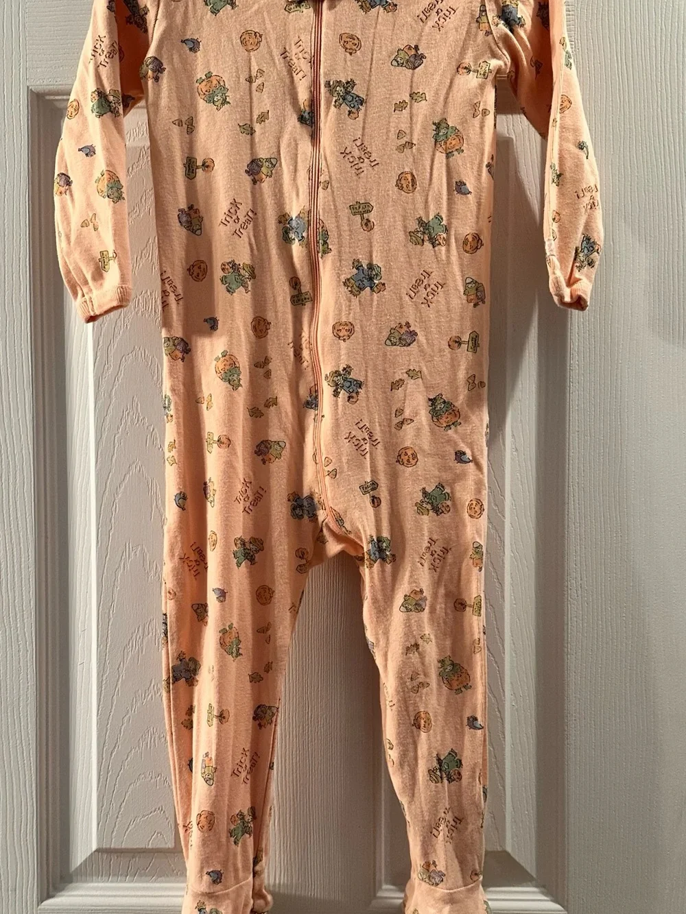 Footed One-Piece Pajamas with Halloween Print Size 24 Months